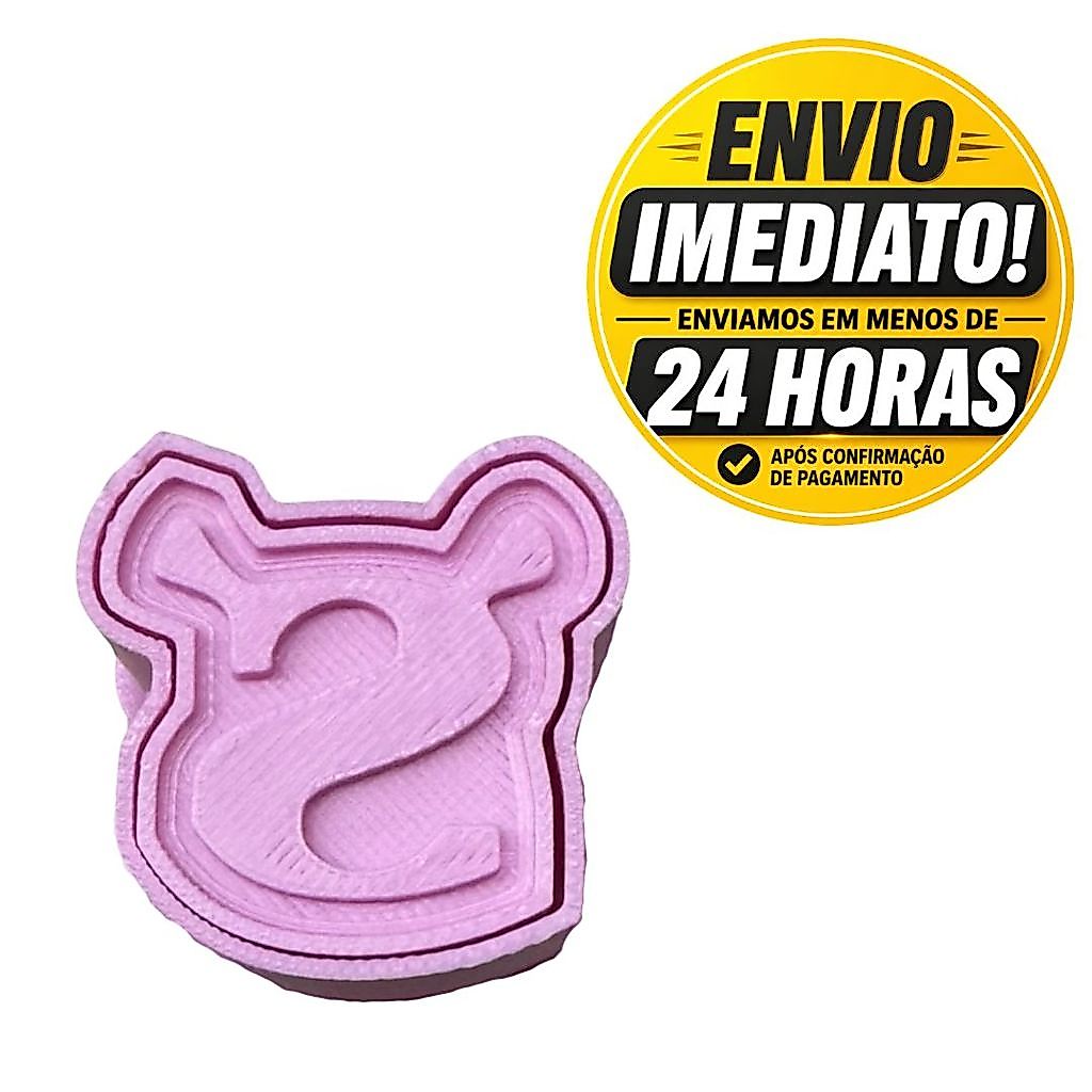 Modelador Ejetor Shrek para Brigadeiro, Doce, Massa Confeitaria Festa - 2 peças