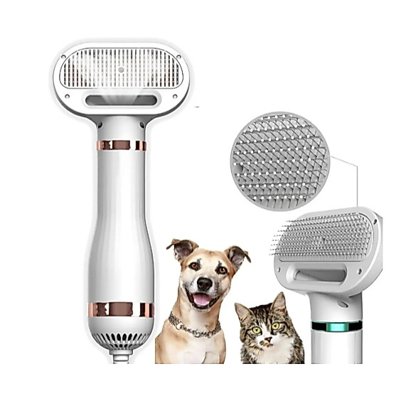 Nova Escova Secadora para Cachorros e Gatos | Seca e Desembaraça os Pelos | 2 em 1 220v/110v
