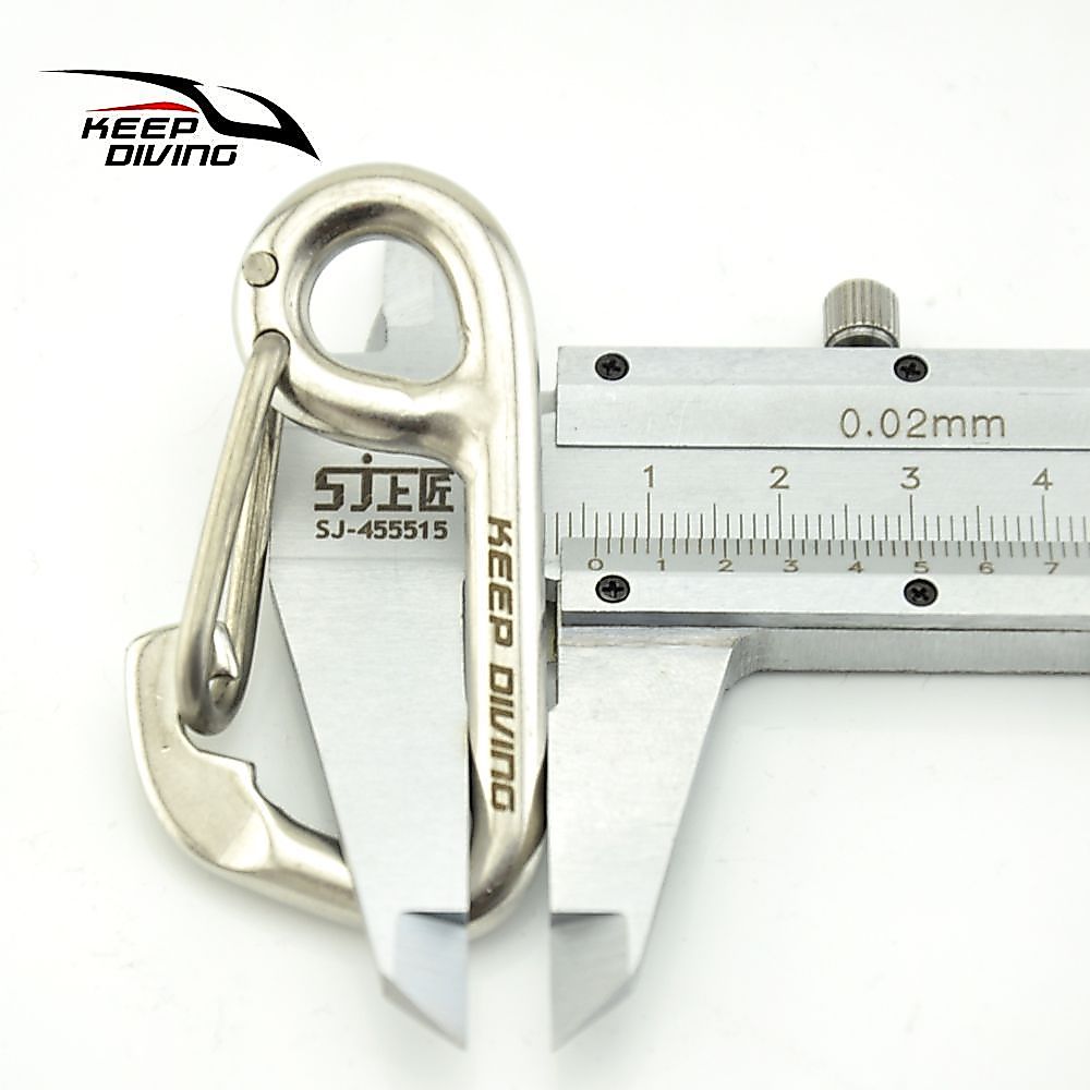 XYLWJ818 mergulho 316 aço inoxidável dobra simples gancho única cabeça mergulho BCD equipamento primavera gancho liberaç