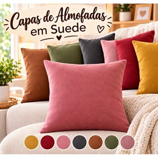 Capas de Almofada 45X45cm em Suede Lisas
