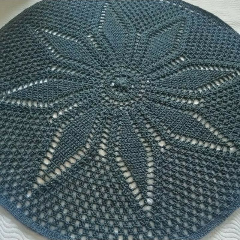 TOALHA DE MESA REDONDA DE CROCHÊ/ TAPETE COM 80 CM
