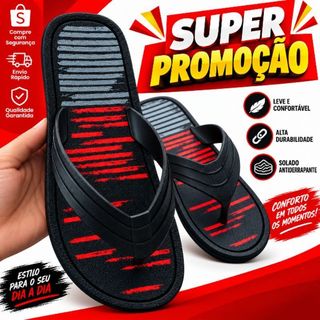 Chinelo Adulto Masculino Sandália Antiderrapante Leve Confortável Promoção