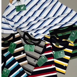 Brooksfield Camiseta Listrada Masculina Brooksfield Cotton com Elastano Conforto Premium e Estilo Moderno