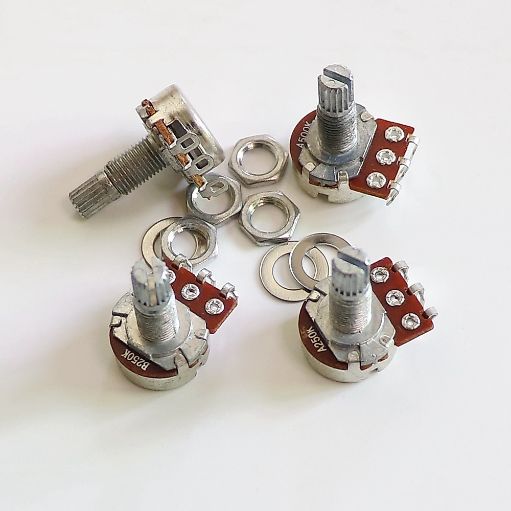 Potenciômetro de guitarra Mini Strat 250K, botão de Volume de tom 500K Tele e LP eletrônico 15 e 18 alça