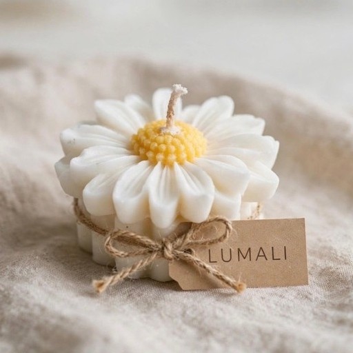 VELA MARGARIDA AROMÁTICA + CARTÃO PERSONALIZADO / LEMBRANCINHA CHÁ DE BEBÊ, NASCIMENTO E MATERNIDADE