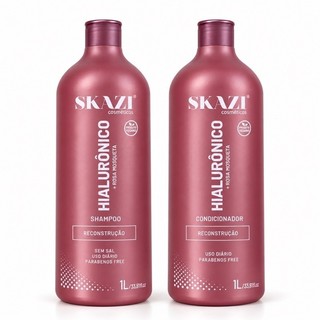 Kit Skazi Vegano Hialurônico Shampoo Condicionador 01Litro
