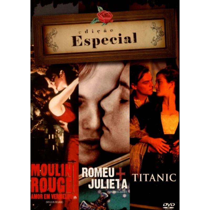 Box - Titanic + Romeu E Julieta + Moulan Rouge - Original Lacrado