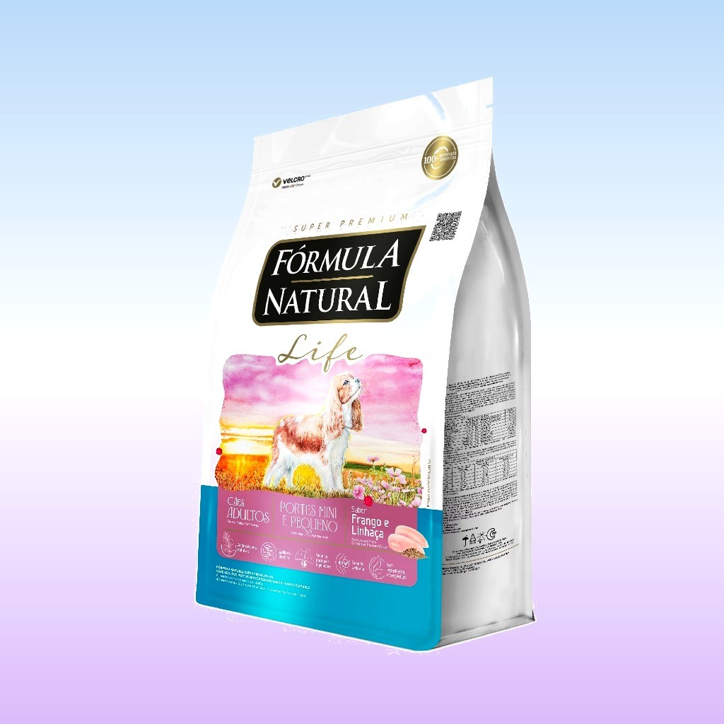 Ração Seca Fórmula Natural Life Cães Adultos Porte Mini e Pequeno 1 KG Adimax