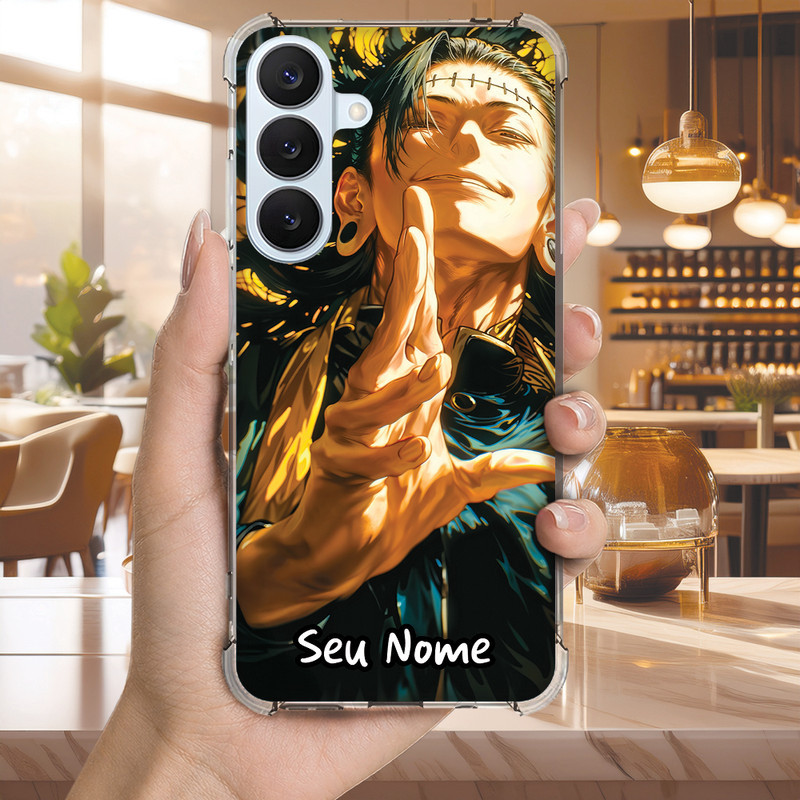 Capa Capinha GALAXY A32 A31 A30 A25 A24 A23 A22 Anti-impacto Personalizada anime JUJUTSU nome (3552)