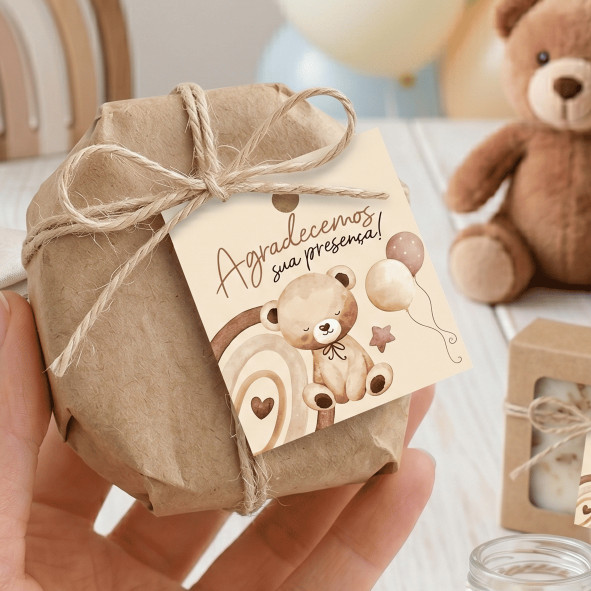 Tag de Agradecimento Para Lembrancinha de Chá de Bebê - Mimos Aniversário Festa