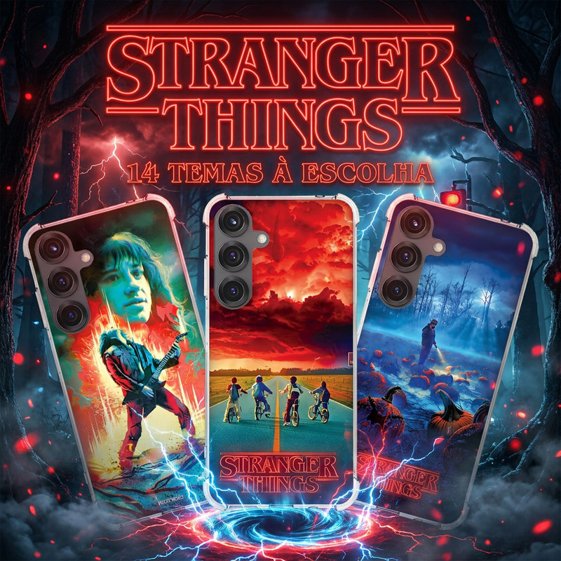 Capa Capinha GALAXY S10 S9 S8 A73 A72 A71 A70 A56 A55 A54 A53 Anti-impacto Personalizada tema série terror STRANGER