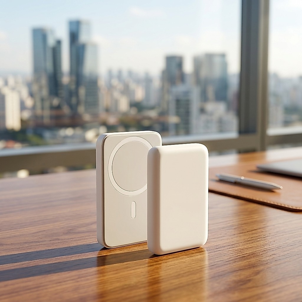Carregador Portatil 10000mah 5000mah Magsafe Inducao Power Bank Bateria Magnetica Sem Fio Duas Opcoes Potente