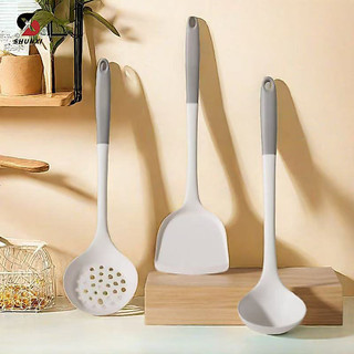 Espátula de colher de silicone de qualidade alimentar Panela antiaderente Espátula especial Espátula de silicone resiste
