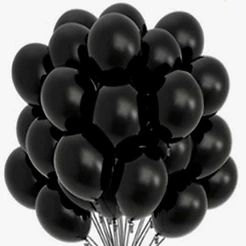 50~250 Balão Número 5 Bexiga P/ Festa Aniversário PRETO (CHOCO)