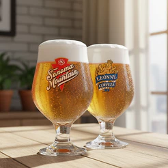 Jogo de Taça de Vidro para Cerveja Beer Master 2 Peças, 380ml - Ruvolo