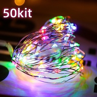 50 Peças 2M LED Fio De Luz Fio De Cobre Luzes De Fadas Festa De Casamento Natal Decoração…