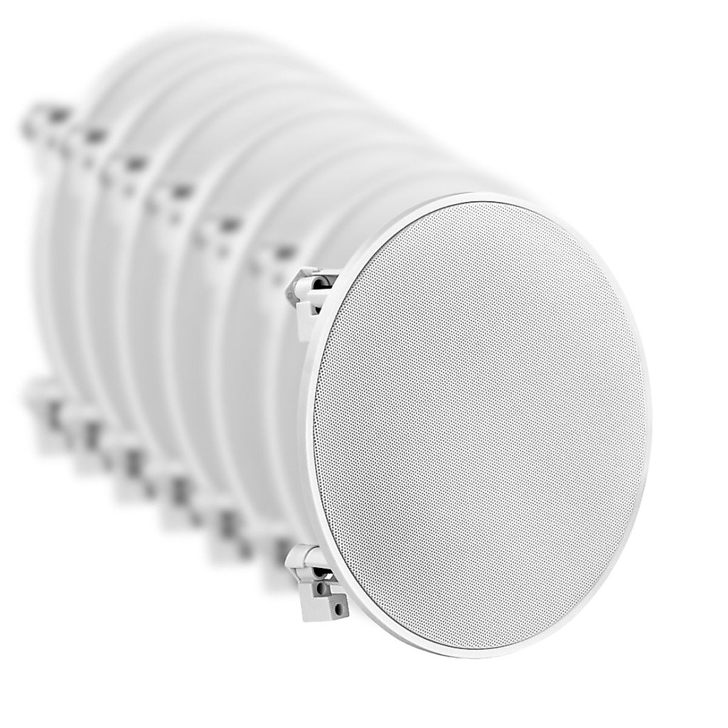Kit 10 Arandelas Frahm Redonda 6 40 Watts Rms 8 Ohms - Branca
