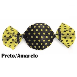 100 embalagem para trufas preto/amarelo poá carber 15,5x14,5