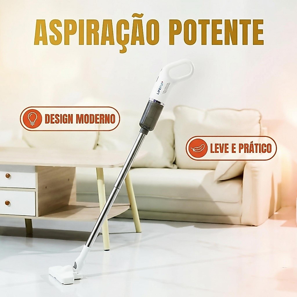 Aspirador de Pó Leve e Potente - Design Moderno e Prático