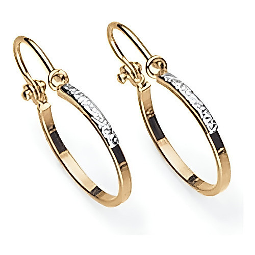 Brinco Rommanel Argola Média Fininha Joia Rommanel 520003 Cor Dourado