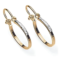 Brinco Rommanel Argola Média Fininha Joia Rommanel 520003 Cor Dourado