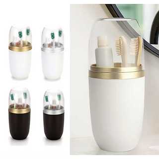 Suporte De Escova E Pasta De Dente Com Tampa Luxo Premium Porta Escova