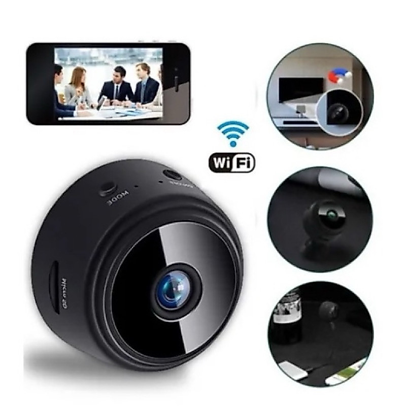 Mini Câmera de Vigilância A9 1080P Wi-Fi Visão Noturna Monitoramento 24h NORTH STAR