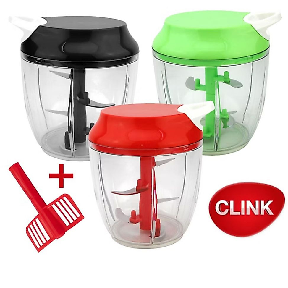 Processador Triturador Manual Alimento 5 Lâminas 1200ml