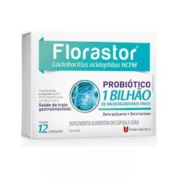 Probiótico Florastor 12 Cápsulas 1 Bilhão Lactobacillus Adulto