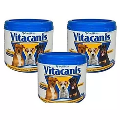 Kit C/3 Unidades Vitacanis 250g - Suplemento Vitamínico Para Cães E Gatos