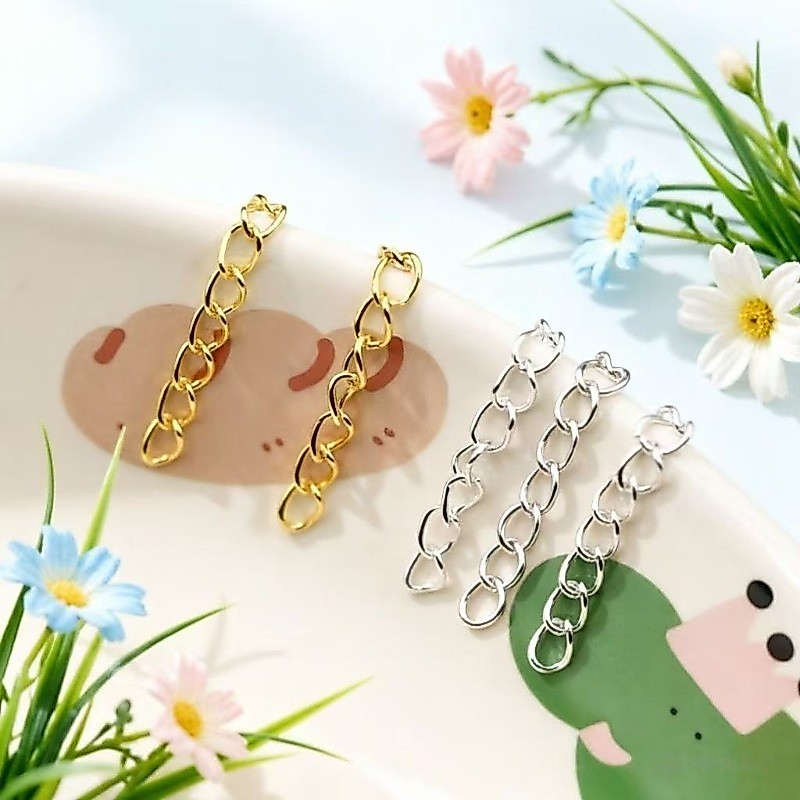 Extensão para Pulseira e Colar 5cm 7cm Banhado Prata Ouro Fornitura Argolinha Bijuteria Artesanato Atacado
