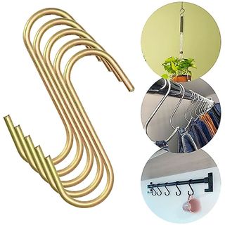 Kit 5 Ganchos S Pequeno Multiuso em Metal p/ Pendurar Vaso de Planta Utensílios Barra Cozinha Roupa Aço Inox - Iguatemi