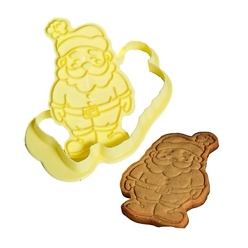 KIT CORTADORES COM CARIMBOS DE NATAL BLUESTAR P/ MARCAR BISCOITO MASSAS PASTA AMERICANA OFF (CHOCO) · foto 2