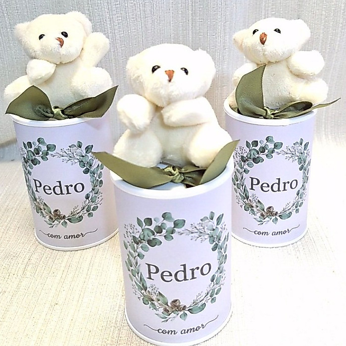 Lembrancinha Maternidade Ursinho Pelúcia - Lembrancinha maternidade luxo - Maternidade ursinho