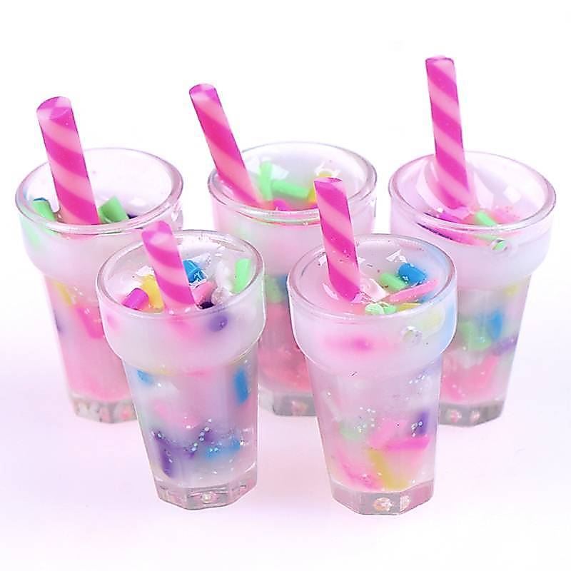 5 Peças 1 : 12 Casa De Bonecas Em Miniatura Creme Bebidas Garrafas Modelo Cozinha Comida