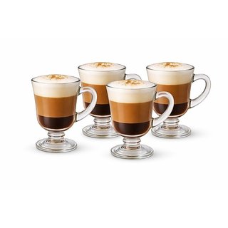 Conjunto 4 Canecas Capuccino Vidro 120ml