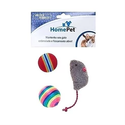 BRINQUEDO GATO RATINHO COM 2 BOLAS JOLITEX