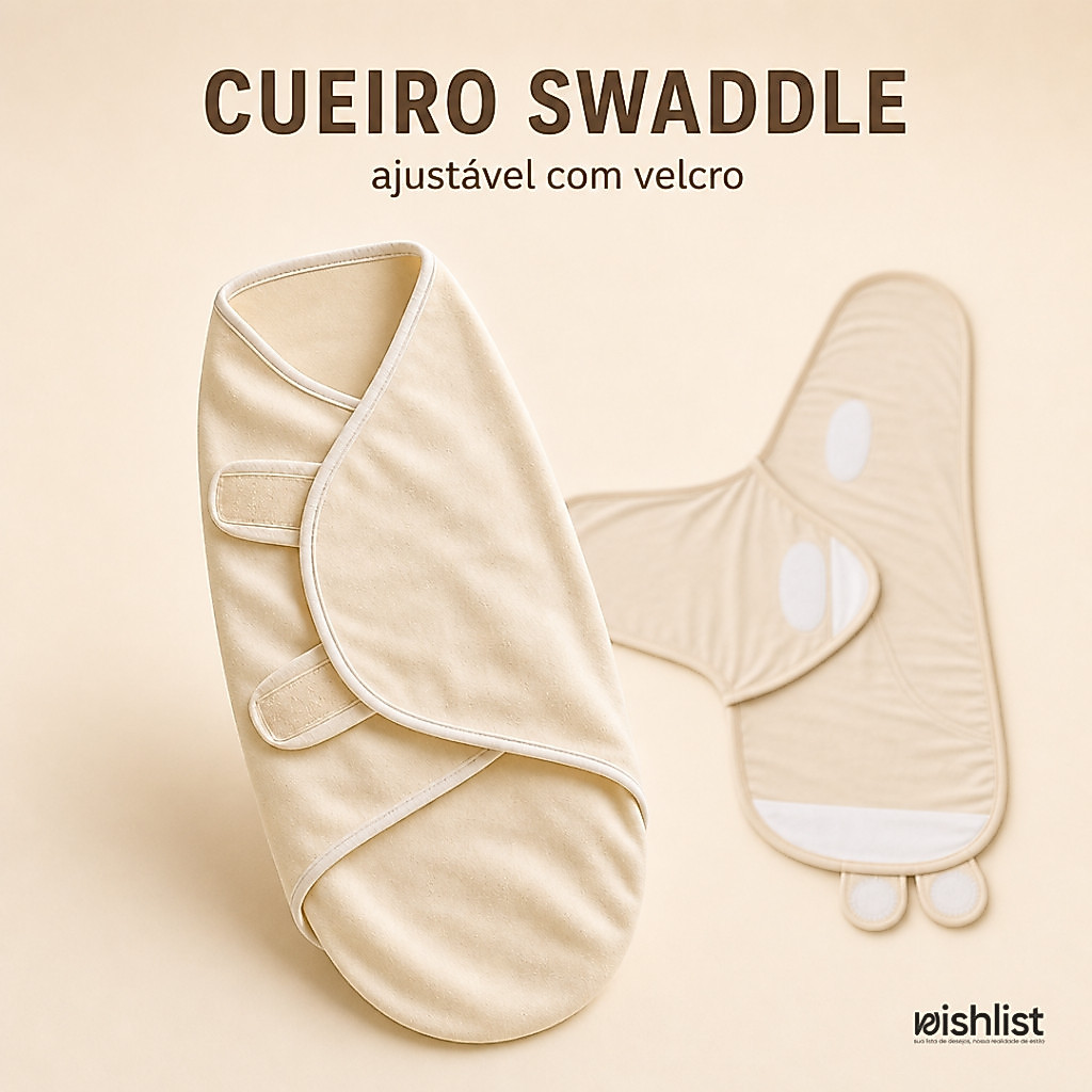 Cueiro Bebe Ajustável Cueiro Charutinho Bebê Algodao com Velcro
