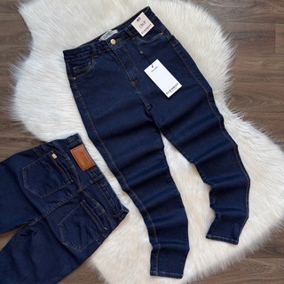 Calça Jeans Feminina Modela Bumbum Com Elastano Cintura Alta Clement Premium