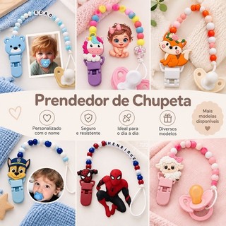 Prendedor de Chupeta Personalizado com nome