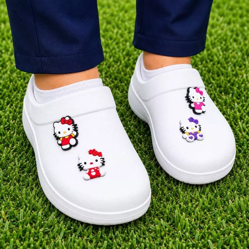 Sapato de Segurança Nr-32 Profissional Hello kitty Serviço Geral Cozinha Limpeza Confortável (Nr-32 Hello kitty) — imagem 1