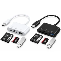 Leitor De Cartão Memória 3 Em 1 Tipo C Otg iPhone Celular PC
