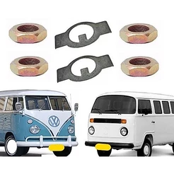 Trava + Porca Manga Eixo Roda Dianteira Kombi