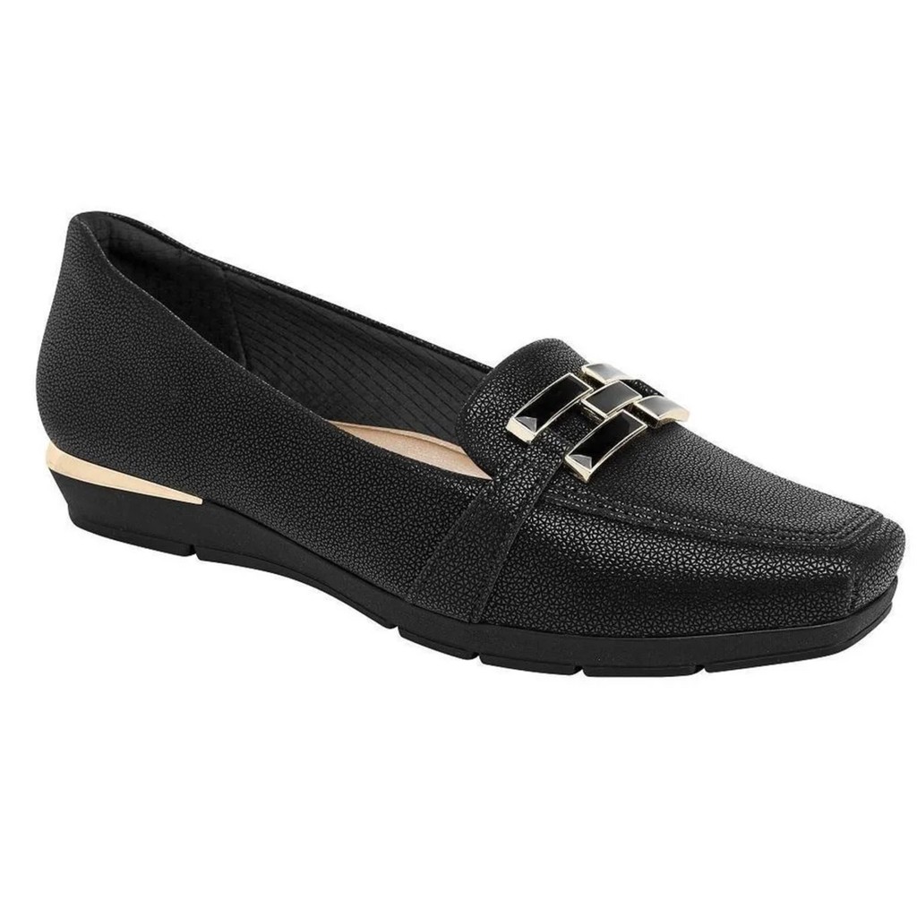 Sapato Sapatilha 147329 Anabela Preto Baixo Joanete Piccadilly