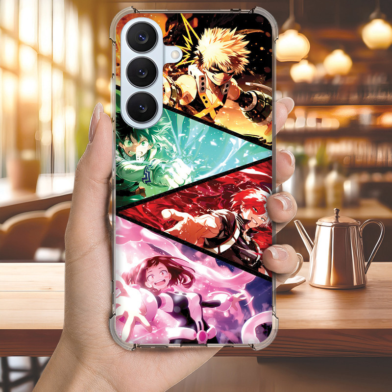 Capa Capinha GALAXY A04E A04 A03 A02 A01 M54 M53 M52 M51 Anti-impacto Personalizada anime ACADEMY HERO (3424)