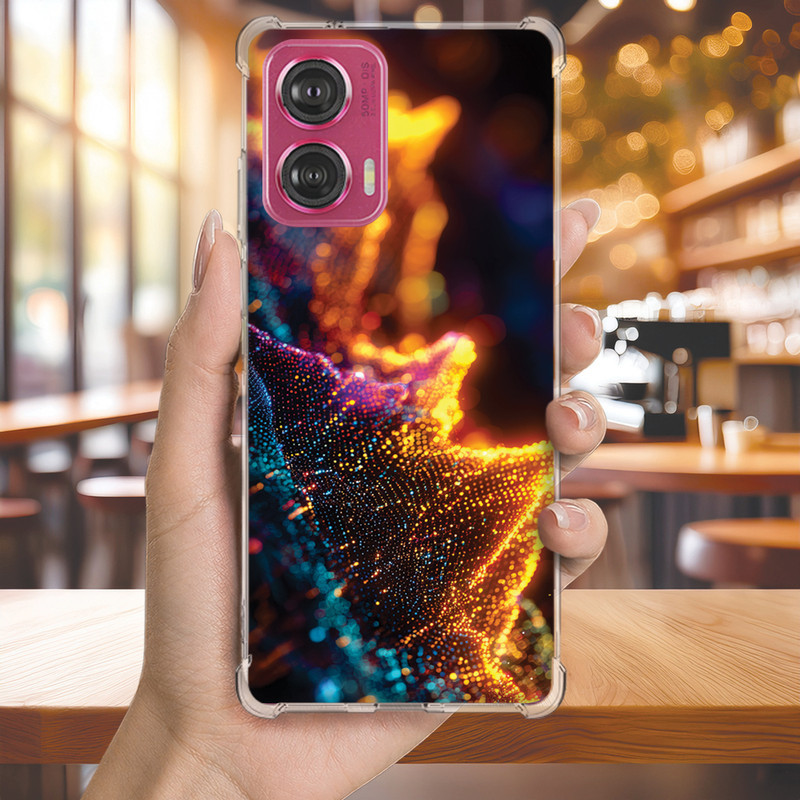 Capa Capinha MOTO G75 G73 G71 G62 G60S G60 G55 G54 G52 G50 G42 Anti-impacto Personalizada cyber HACKER neon (4267)