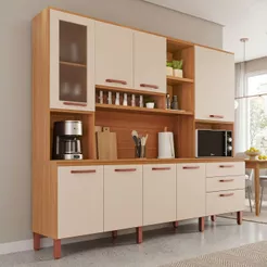 Armário de Cozinha Celeste 100% MDF 8 Portas e 3 Gavetas