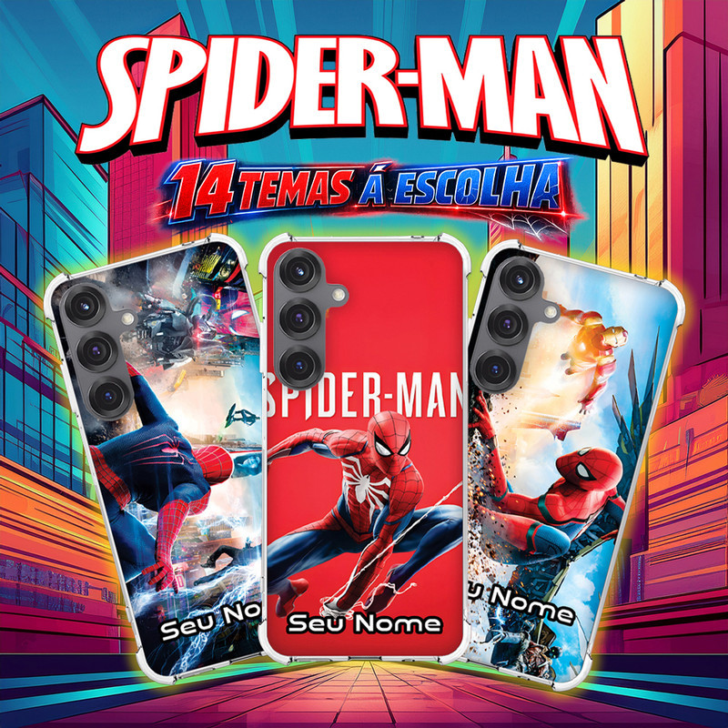 Capa Capinha GALAXY S10 S9 S8 A73 A72 A71 A70 A56 A55 A54 A53 A52 Anti-impacto Personalizada tema geek HOMEM ARANHA