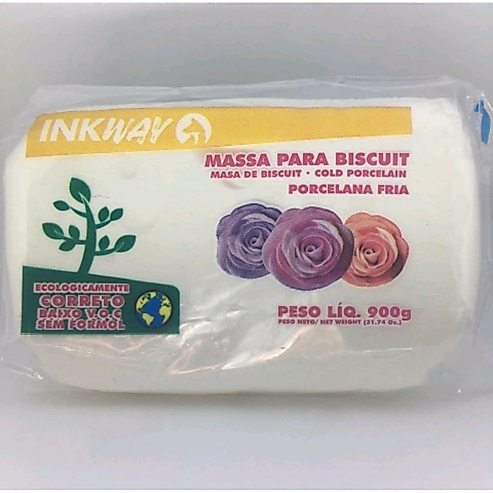Massa de Biscuit Natural Inkway 900 gramas 1unid.