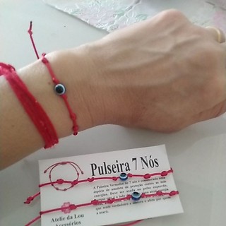 2 pulseira sete nós com olho grego proteção contra o invisível do mal